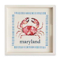 Stitched Crab Personalized Serving Tray