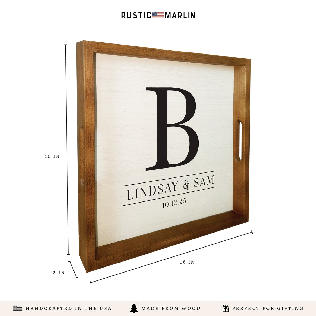 Initial Personalized Serving Tray