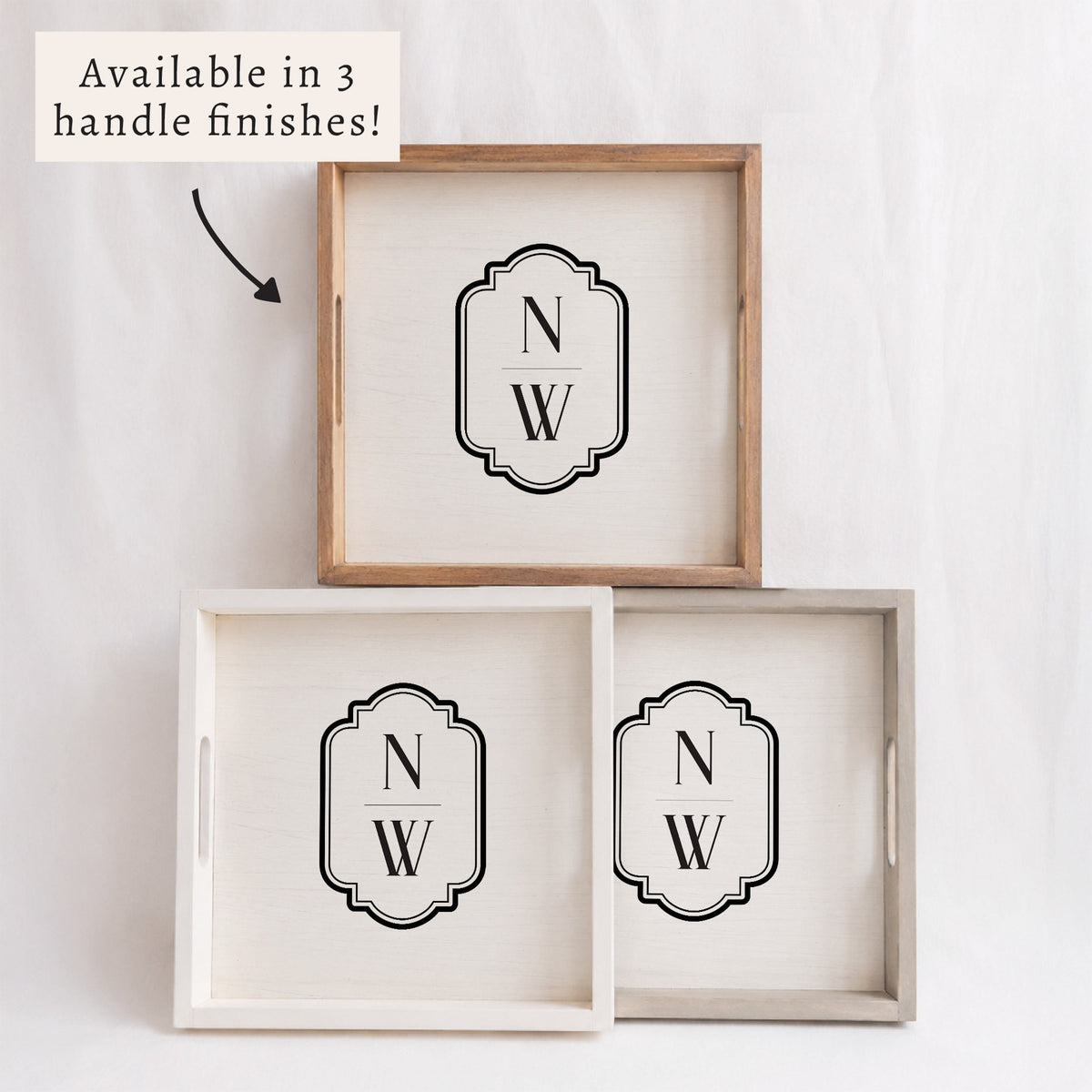 Initials Vertical Personalized Serving Tray