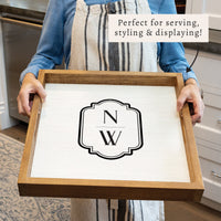 Initials Vertical Personalized Serving Tray