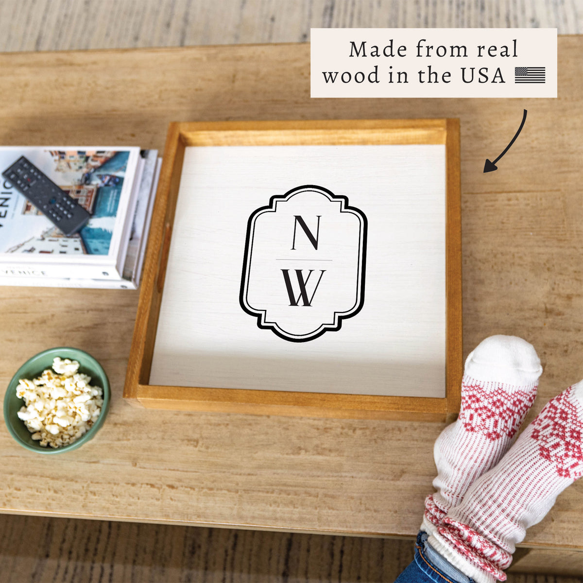 Initials Vertical Personalized Serving Tray