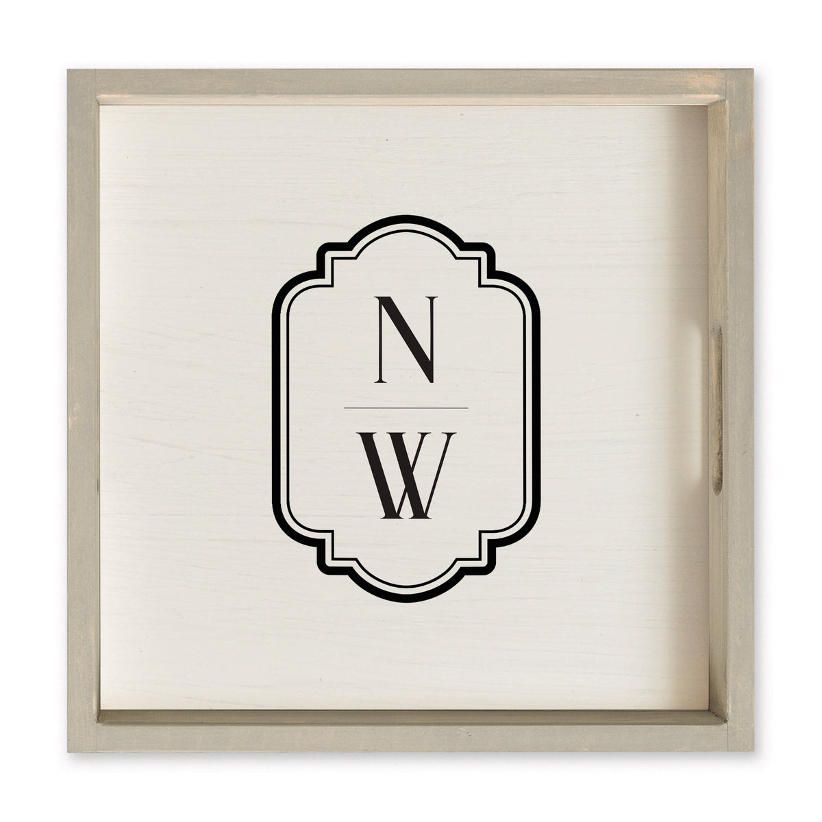 Initials Vertical Personalized Serving Tray