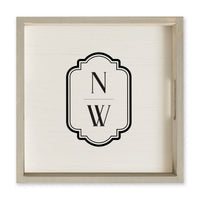 Initials Vertical Personalized Serving Tray