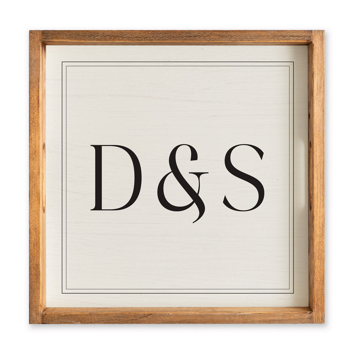 Initials Square Personalized Serving Tray