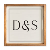 Initials Square Personalized Serving Tray