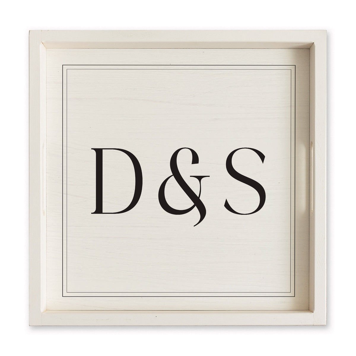 Initials Square Personalized Serving Tray