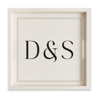 Initials Square Personalized Serving Tray