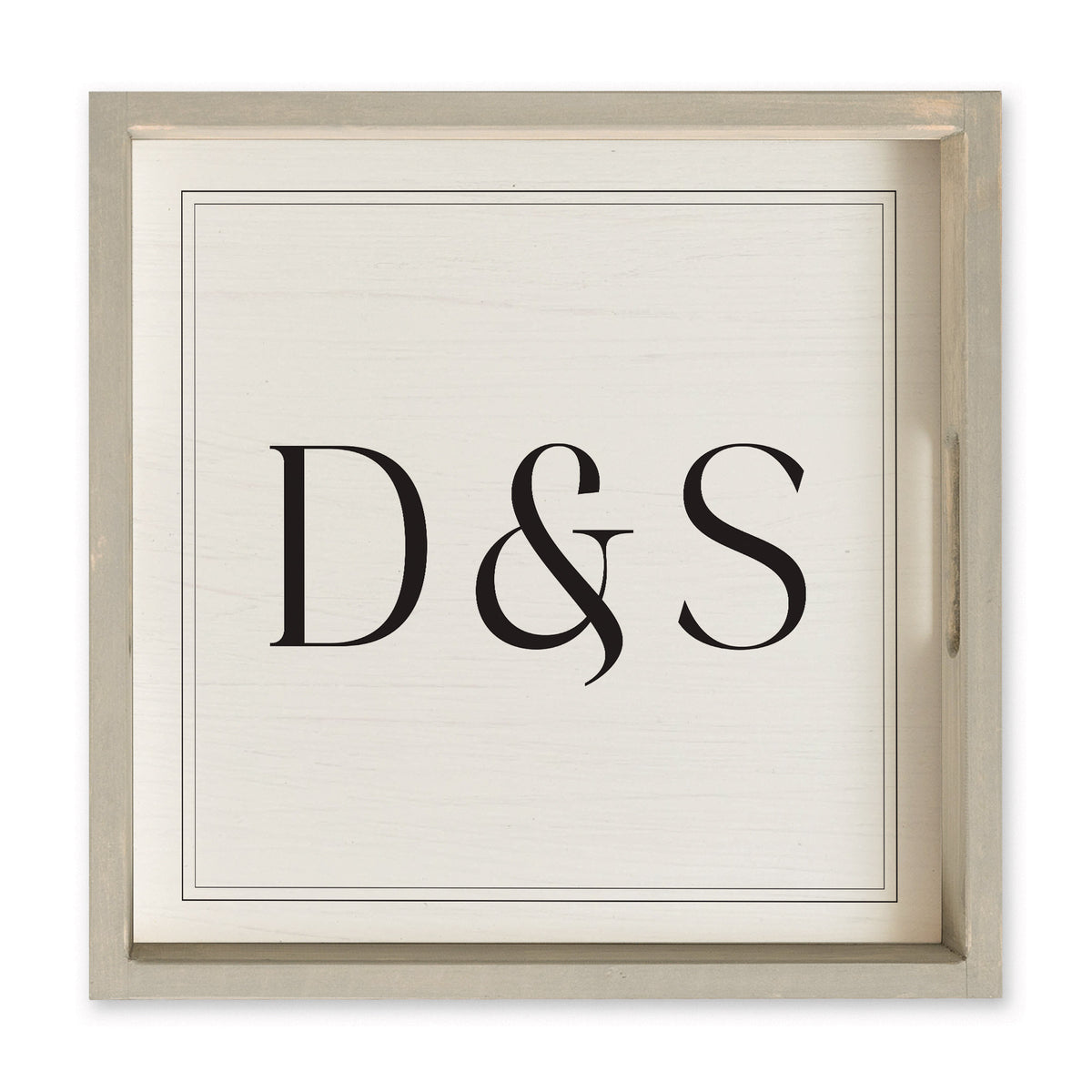 Initials Square Personalized Serving Tray