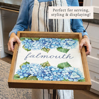 Hydrangea Bloom Personalized Serving Tray