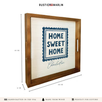 Home Sweet Home Stamp Personalized Serving Tray