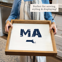 Rustic State Personalized Serving Tray