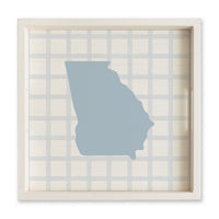 State Gingham Personalized Serving Tray