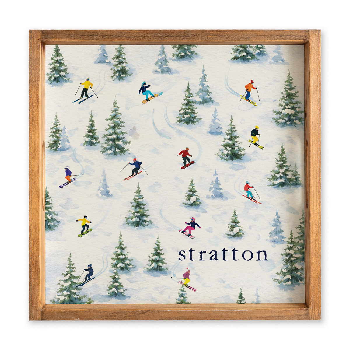Ski Slopes Personalized Serving Tray
