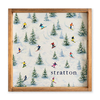 Ski Slopes Personalized Serving Tray