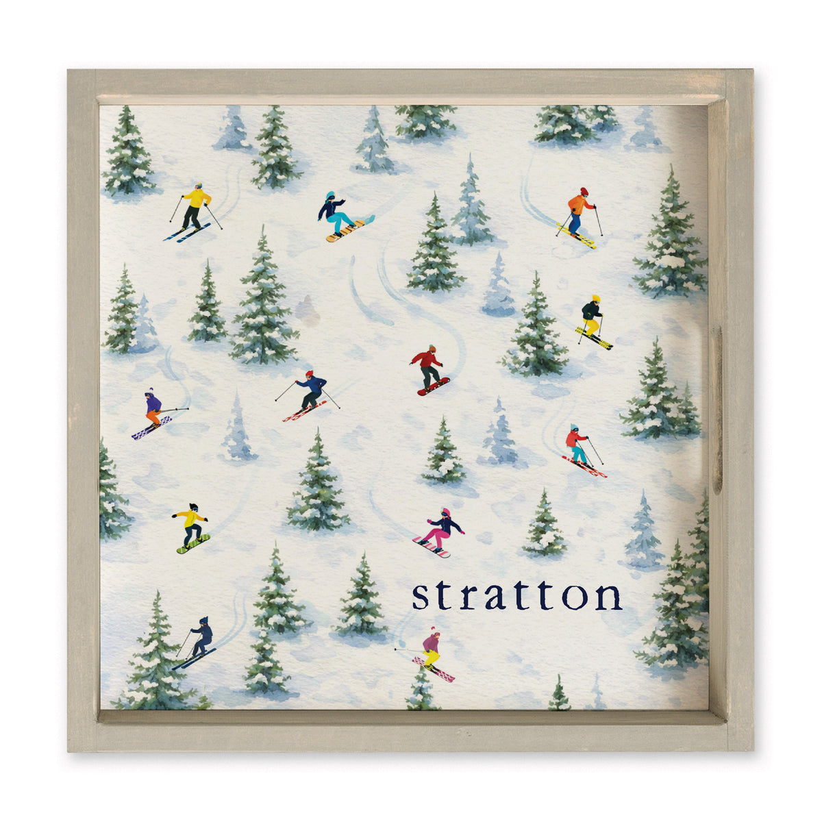 Ski Slopes Personalized Serving Tray