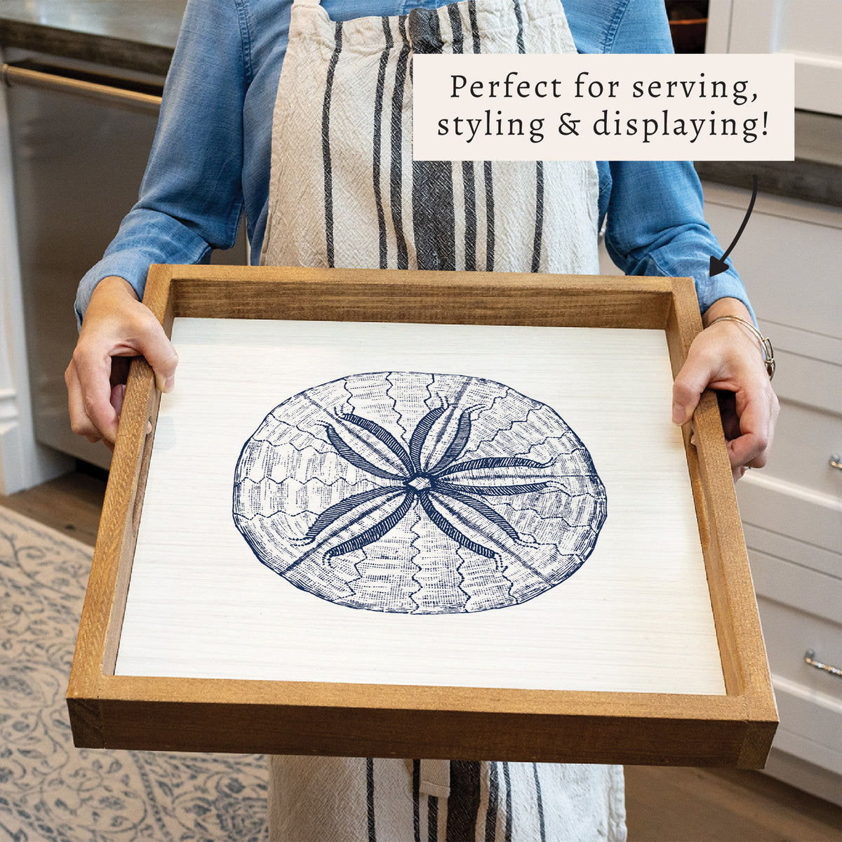 Sand Dollar Sketch Serving Tray