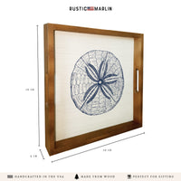 Sand Dollar Sketch Serving Tray