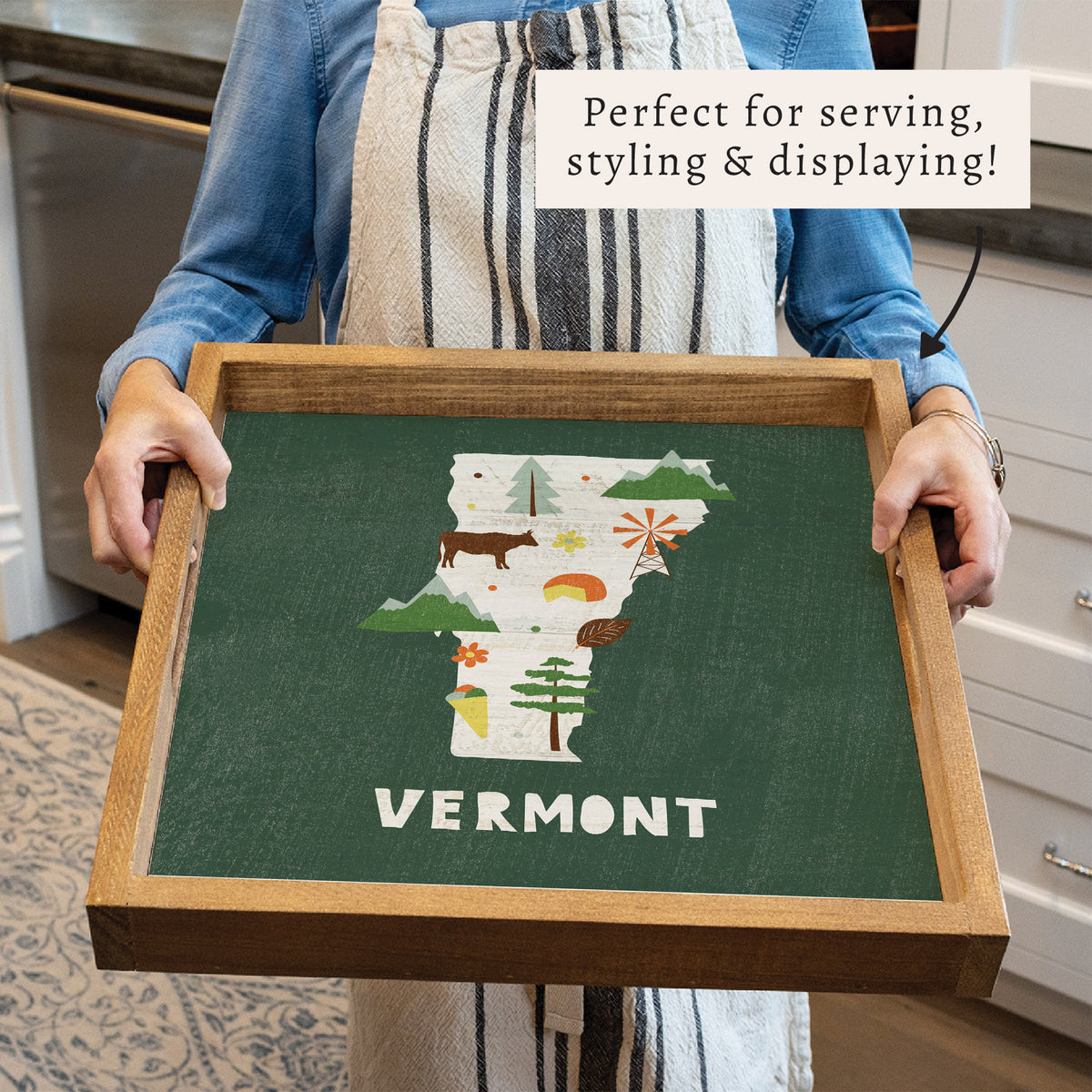 Vermont State Icons Serving Tray