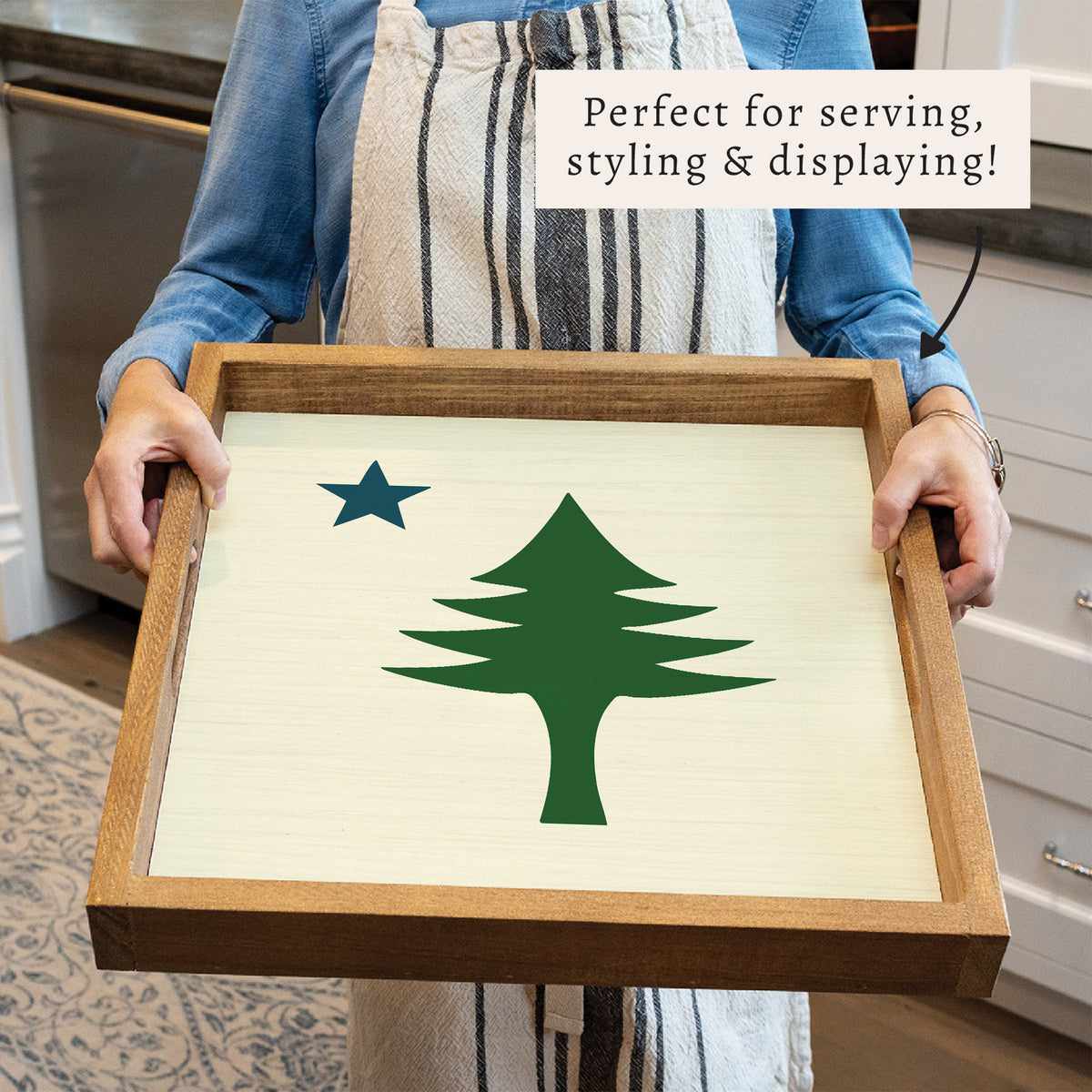 Maine Flag Serving Tray