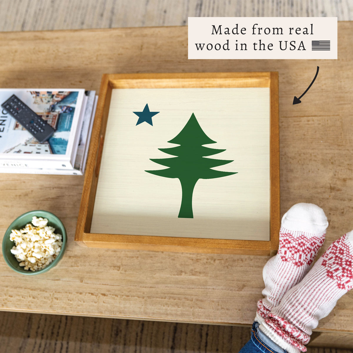 Maine Flag Serving Tray