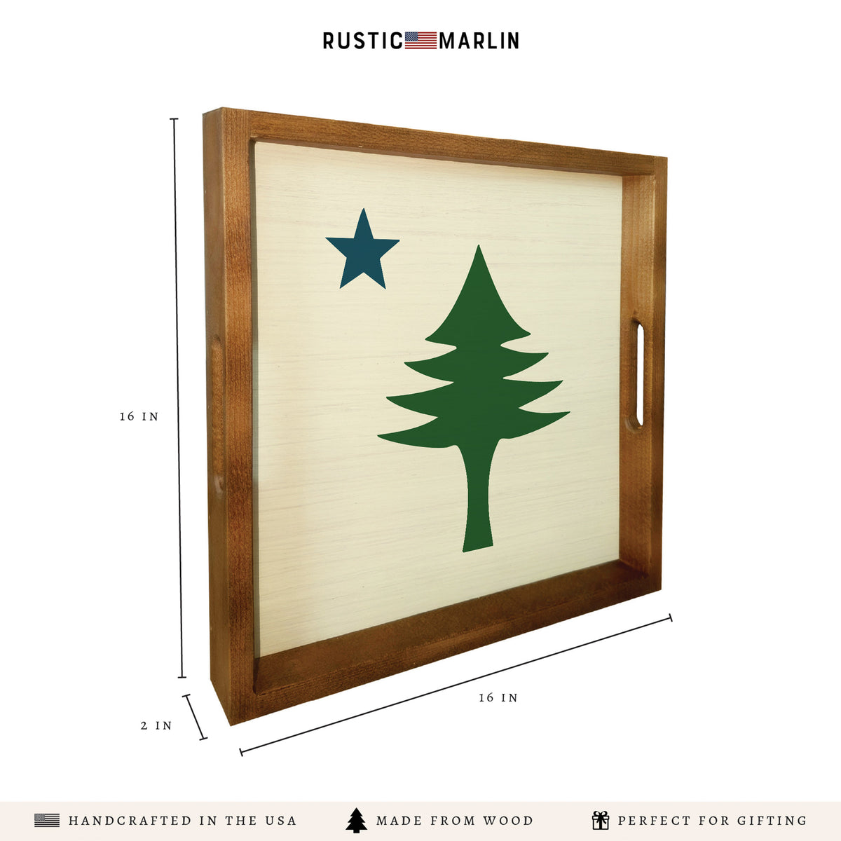 Maine Flag Serving Tray