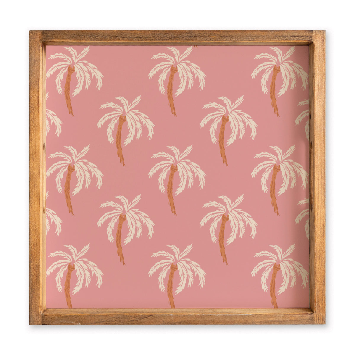 Pink Palm Tree Serving Tray