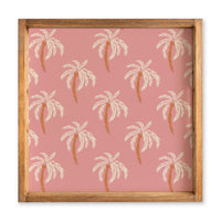 Pink Palm Tree Serving Tray