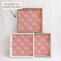 Pink Palm Tree Serving Tray