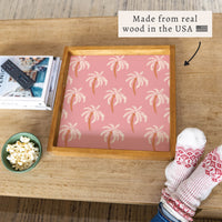 Pink Palm Tree Serving Tray