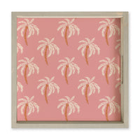 Pink Palm Tree Serving Tray