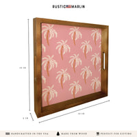 Pink Palm Tree Serving Tray