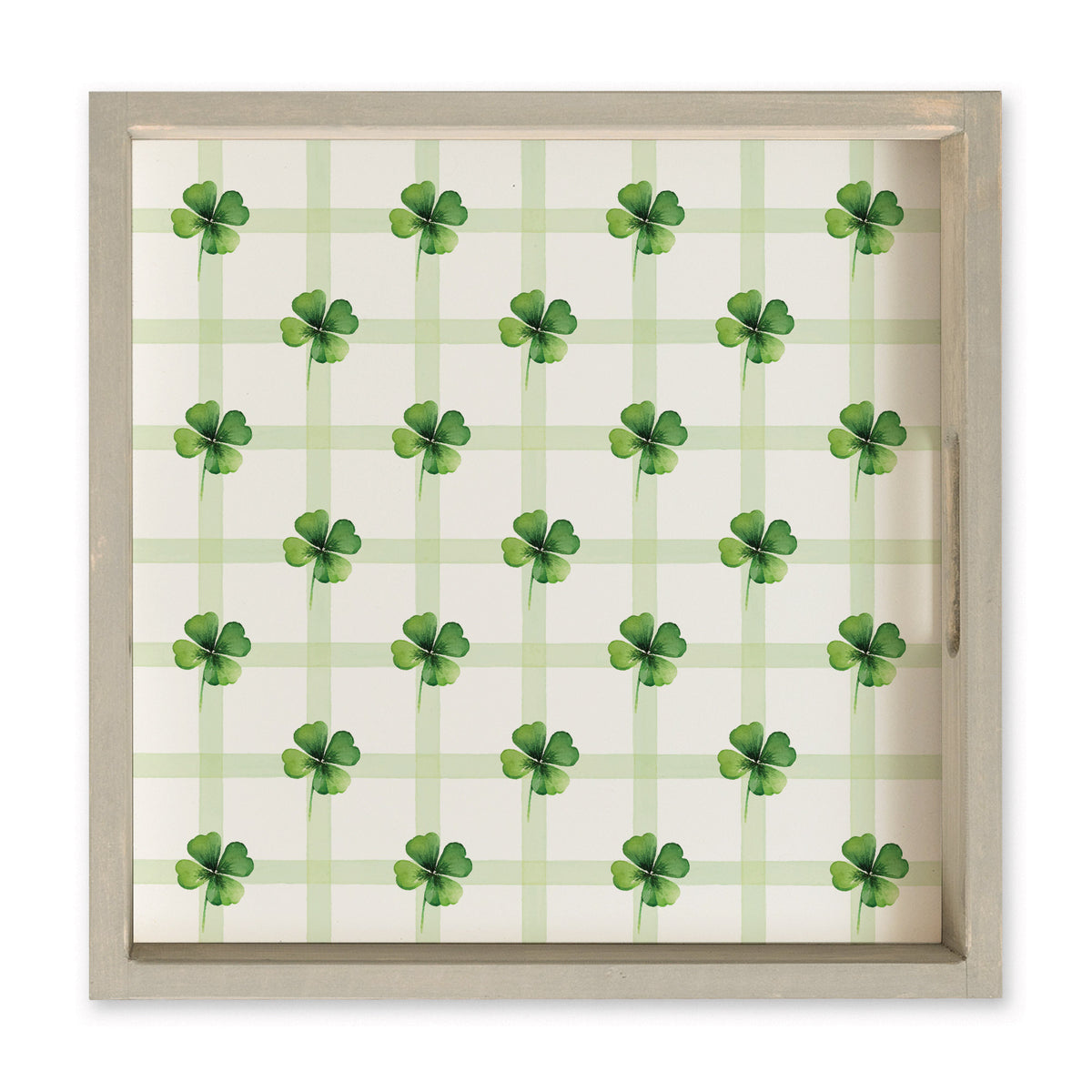Shamrocks Gingham Serving Tray