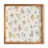 Easter Floral Serving Tray