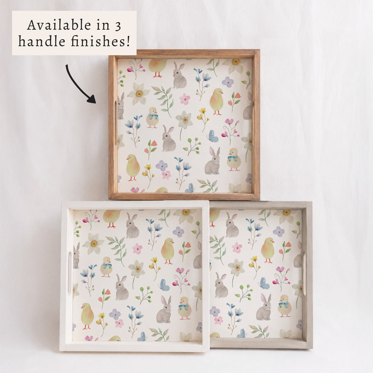 Easter Floral Serving Tray