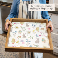 Easter Floral Serving Tray