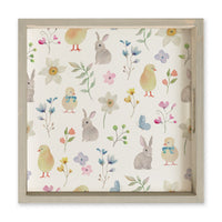 Easter Floral Serving Tray