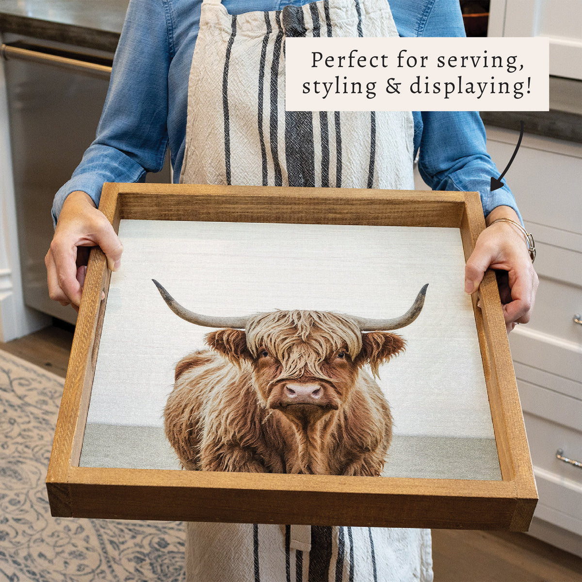 Highland Cow Serving Tray