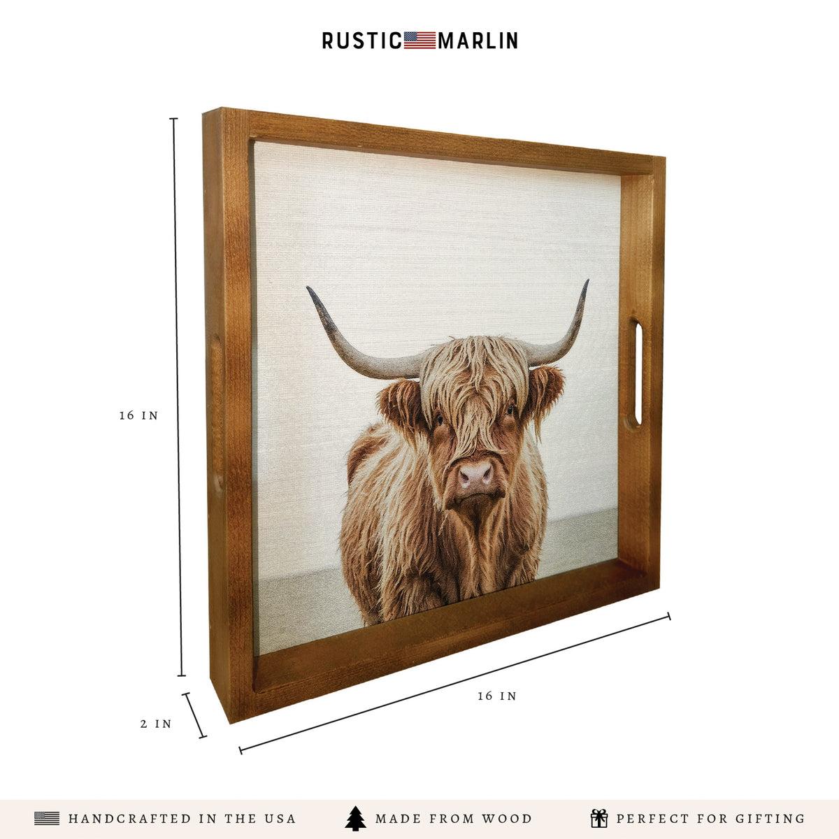 Highland Cow Serving Tray