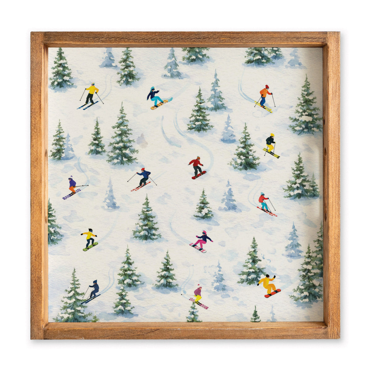 Ski Slopes Serving Tray