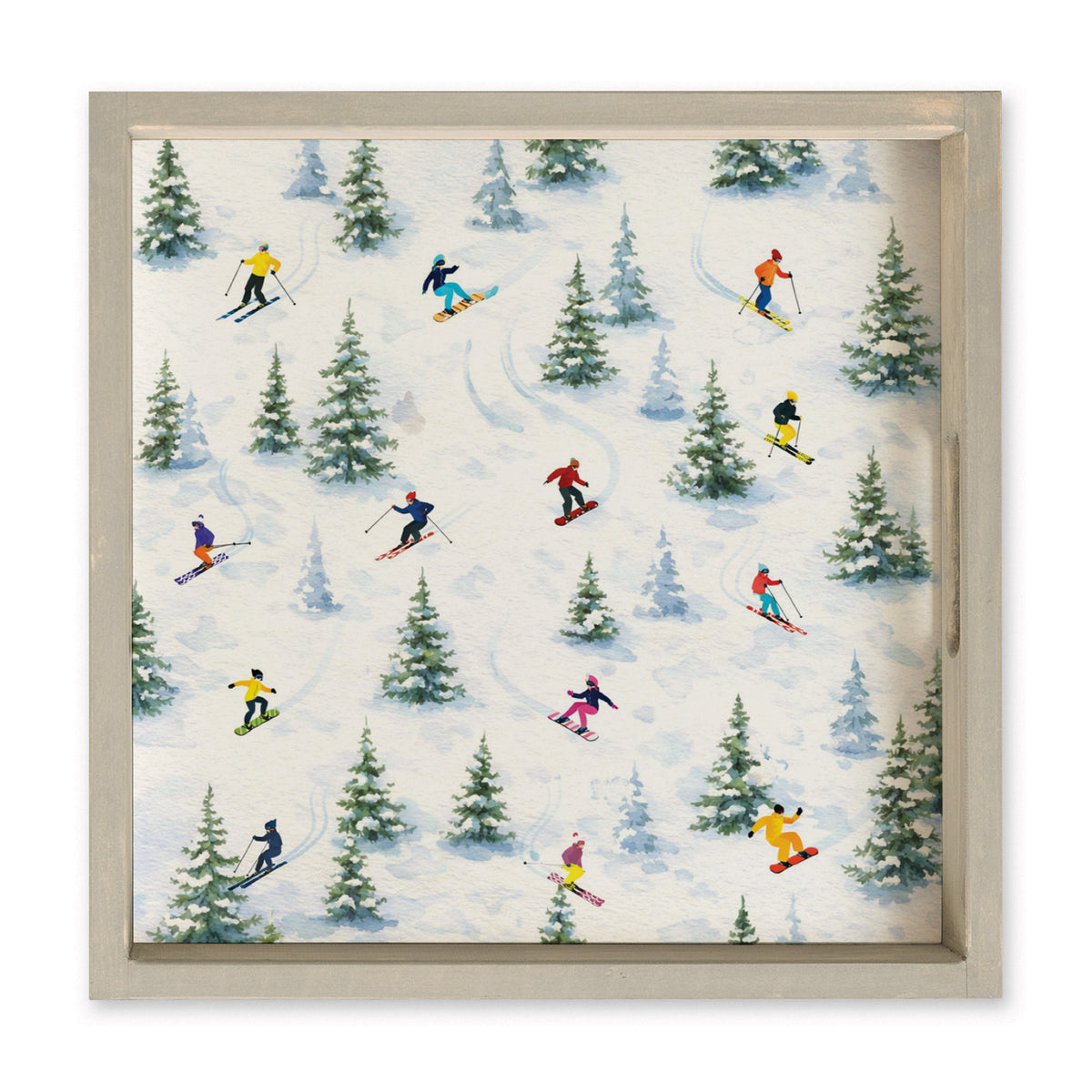 Ski Slopes Serving Tray