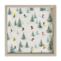 Ski Slopes Serving Tray