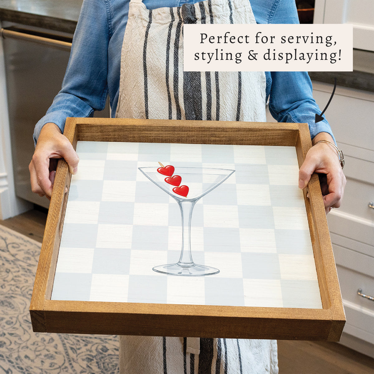 Heart Martini Serving Tray