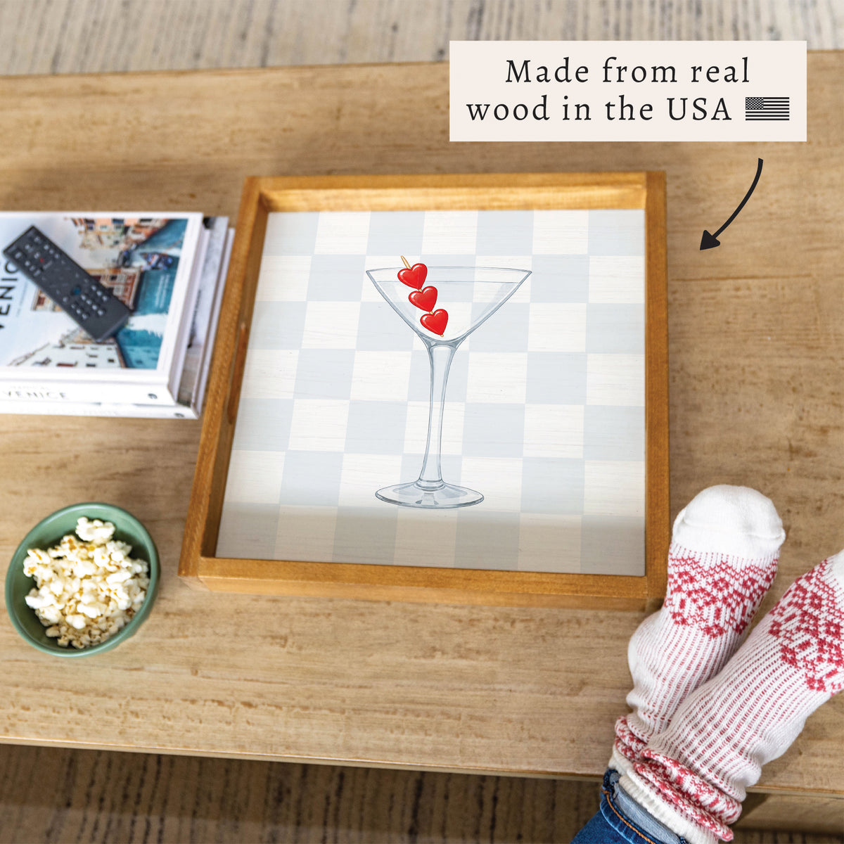 Heart Martini Serving Tray
