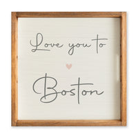 Love You To Script Personalized Serving Tray