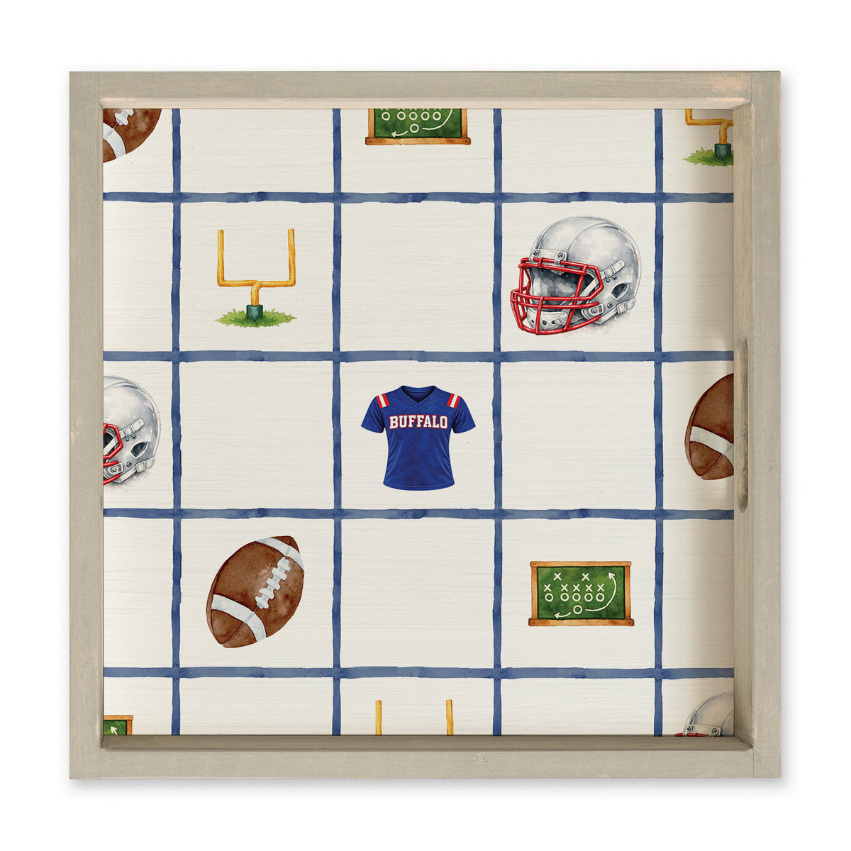 Buffalo Football Icons Serving Tray
