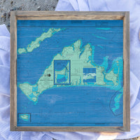 Martha's Vineyard Chart Map Serving Tray