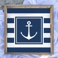 Anchor Stripes Serving Tray