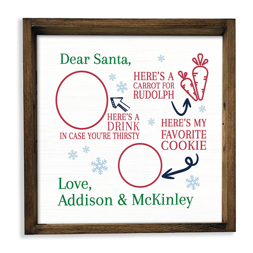 Dear Santa Personalized Wooden Serving Tray