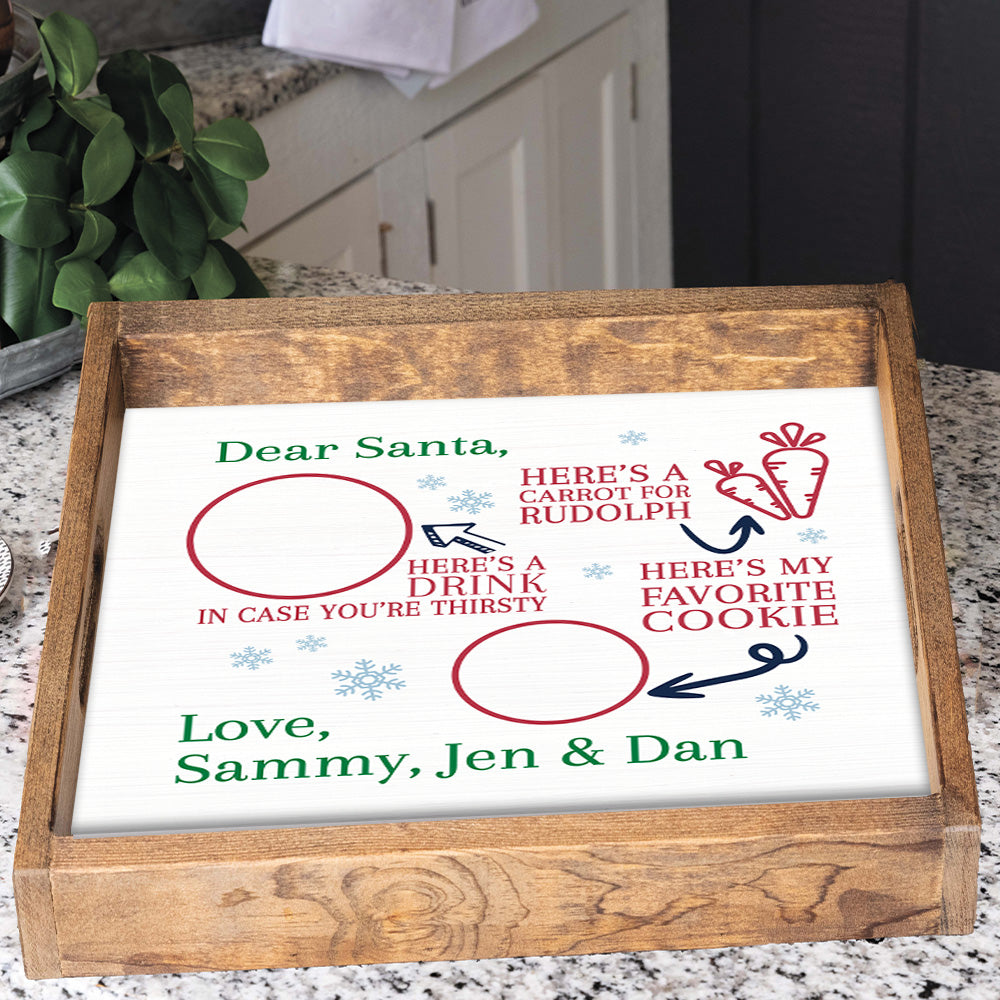 Dear Santa Personalized Wooden Serving Tray