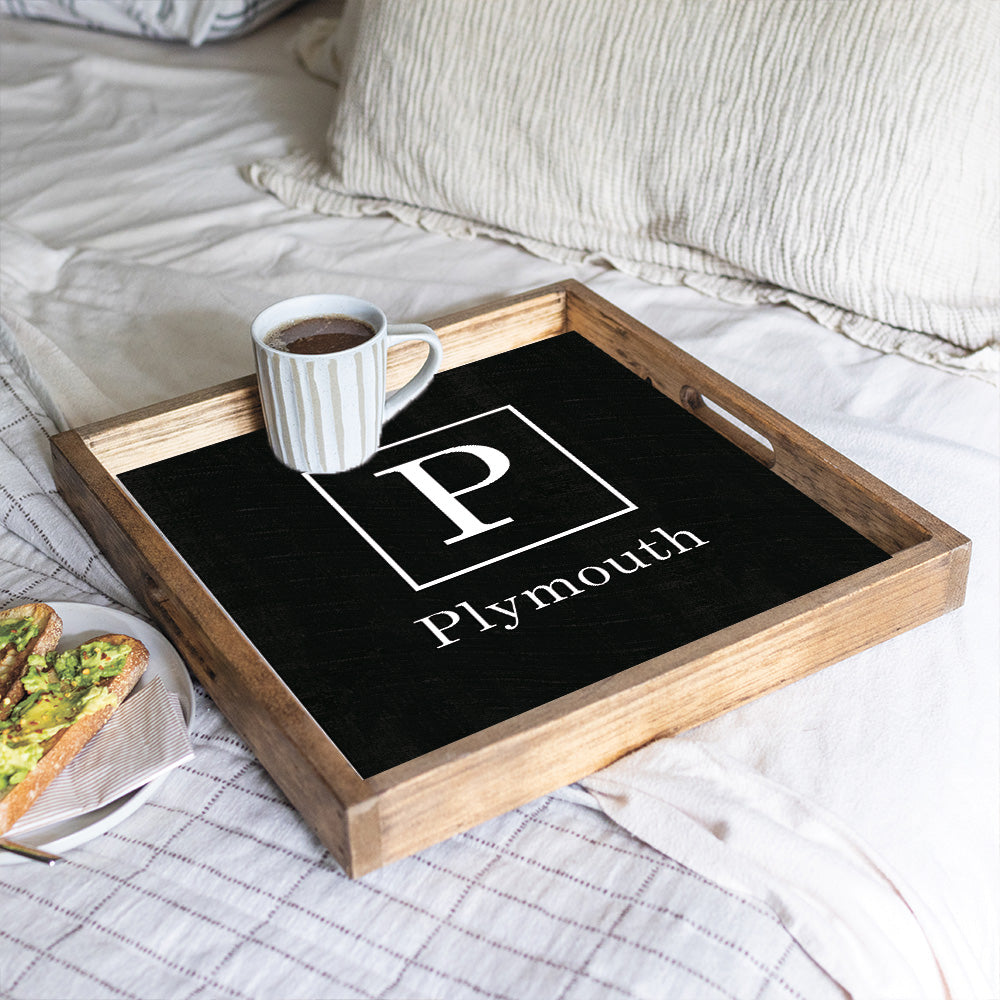 Initial Family Name Personalized Serving Tray